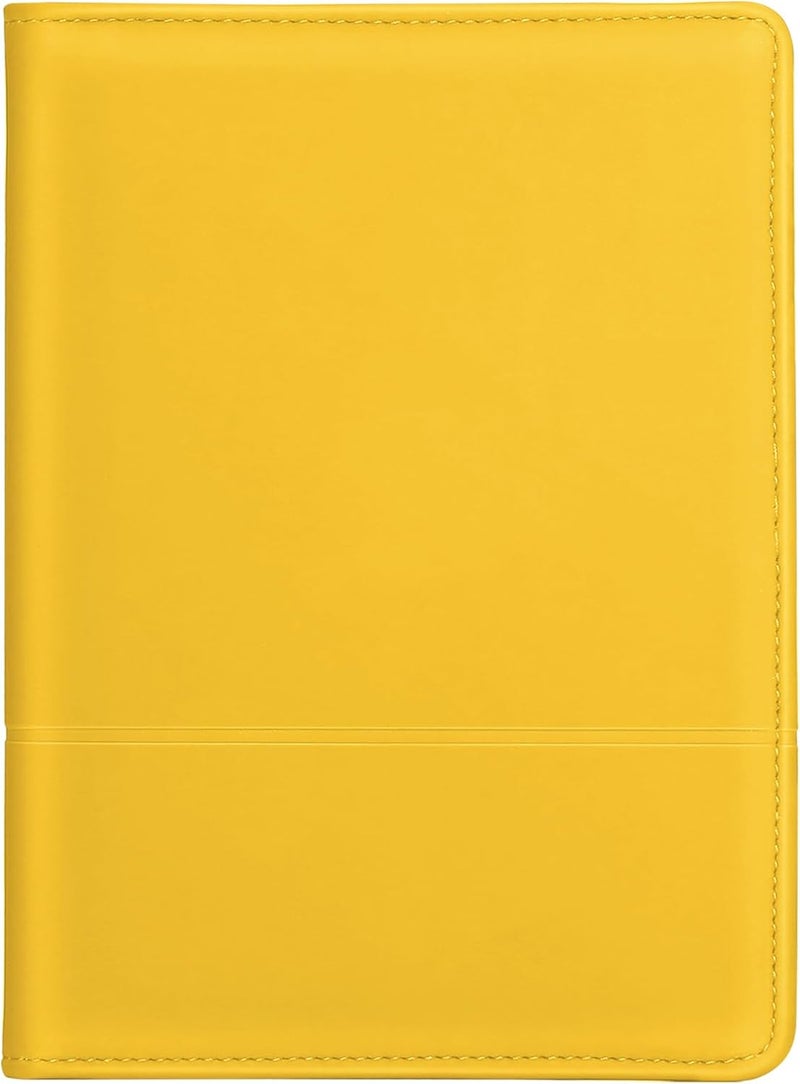 Gorbado Padfolio/Portfolio Binder, Mini Padfolio Portfolio Binder 5 x 8 Legal Writing Pad, A5 Document Organizer Folder for Men Women, Yellow - Image 2